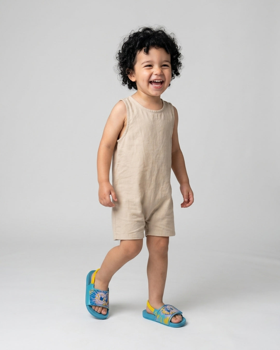 Kids Ankle-Strap Sandals, Rich Blue-S22-11546