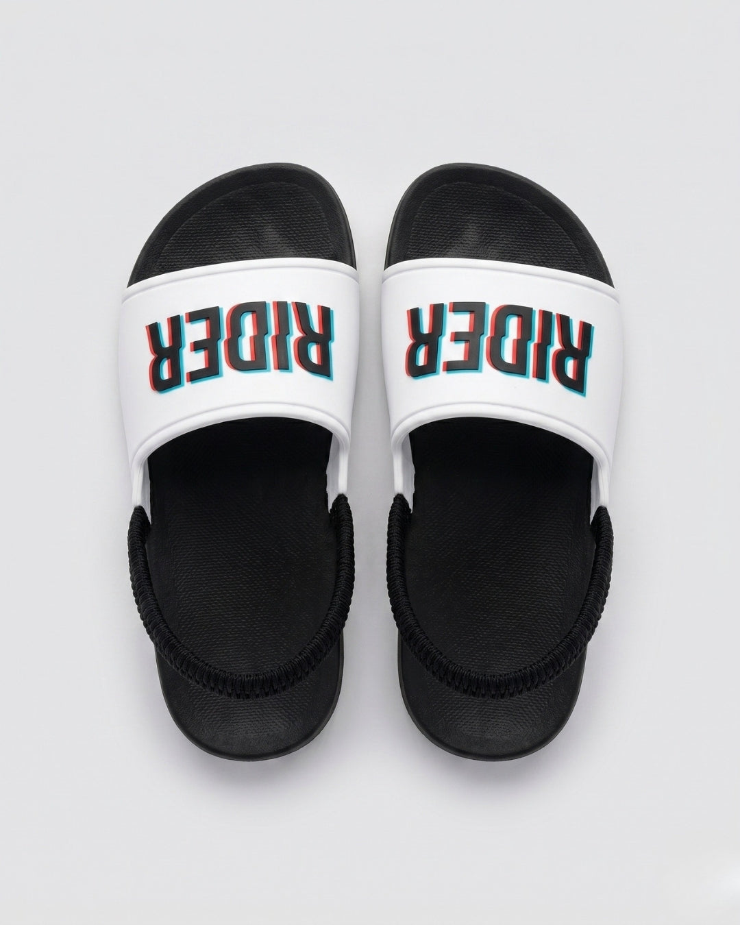 Kids Graphic Slides, White & Black-S22-11546
