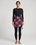 Long-Sleeve Wrap Set, Dark Abstract-S25-1030