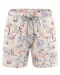 Mens Swim Trunks, Soft Tropical Motif, 30285