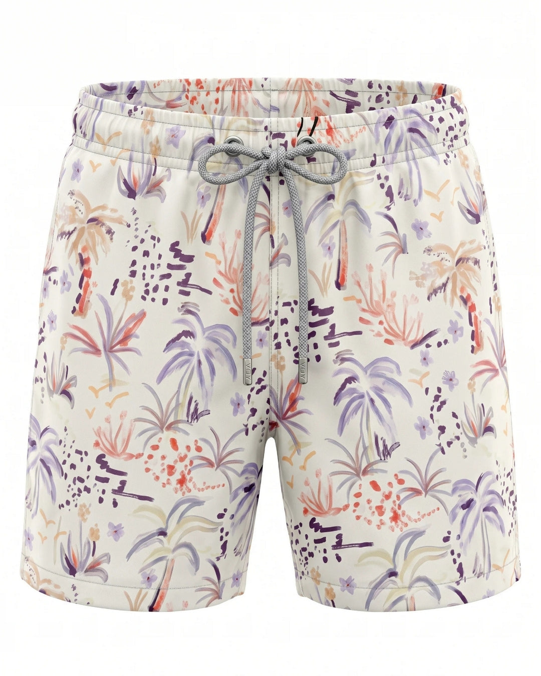 Mens Swim Trunks, Soft Tropical Motif, 30285