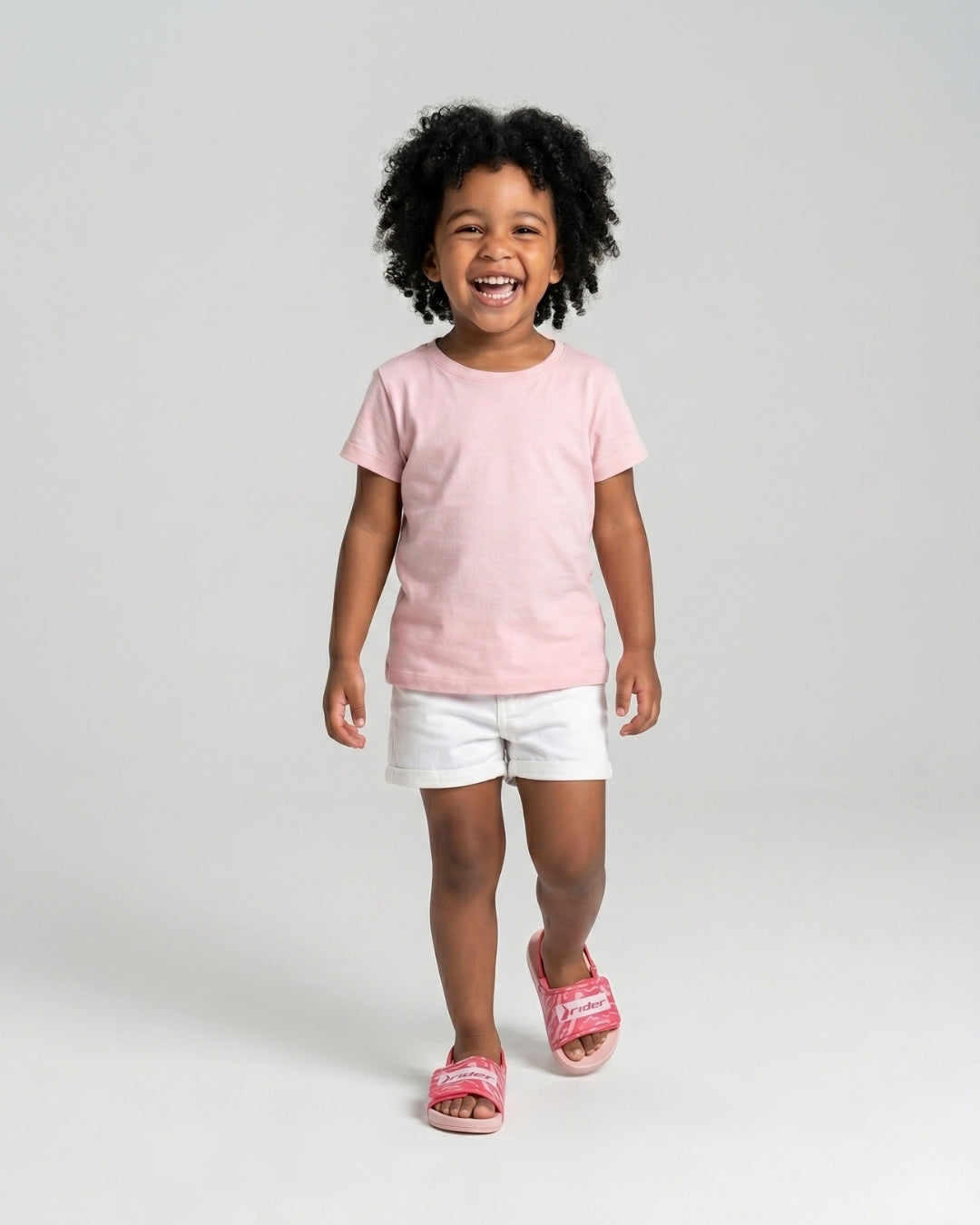 Kids Ankle-Strap Sandals, Premium Pink-S22-11546