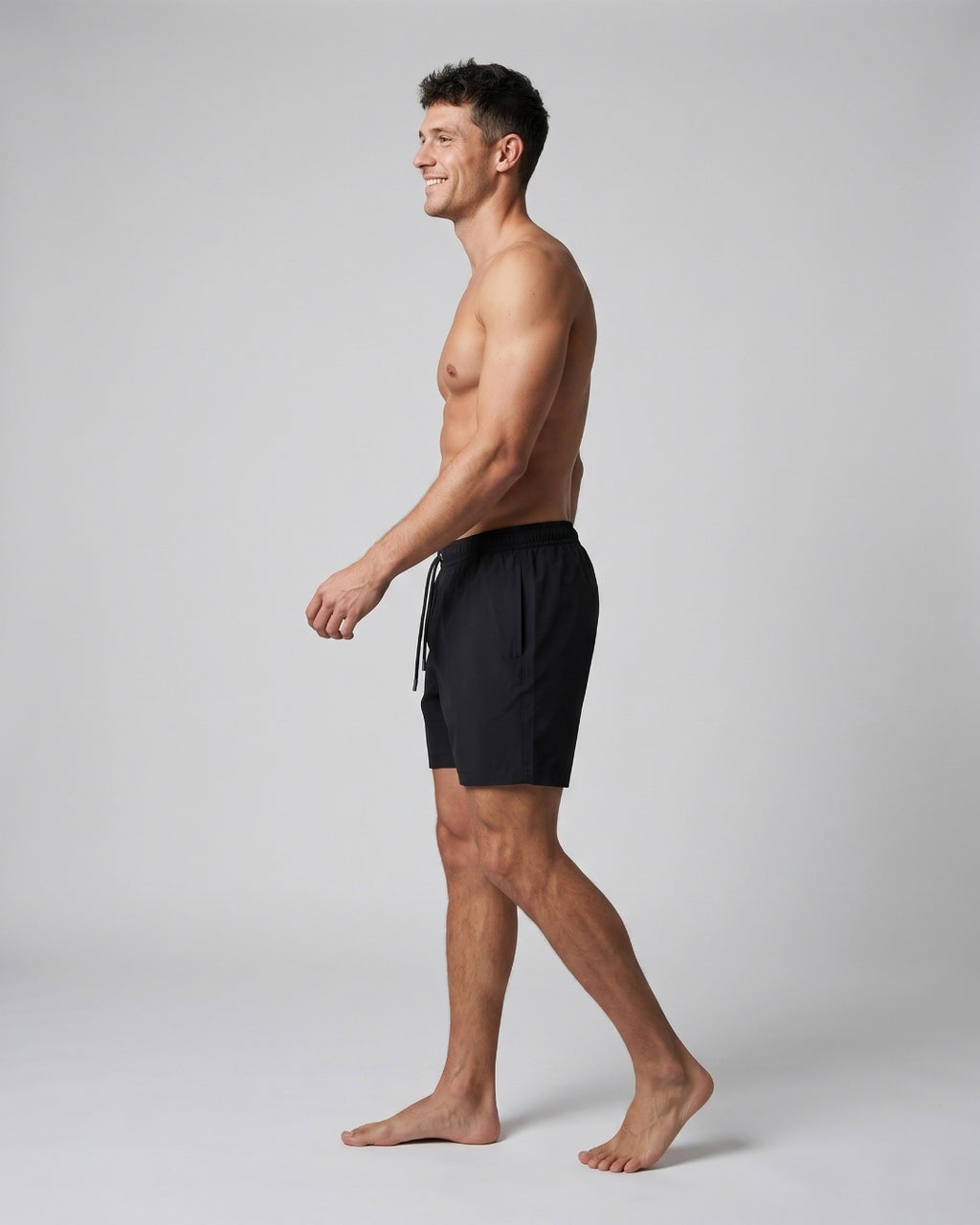 Mens Swim Trunks, Deep Black, 30290