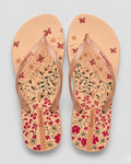 Floral Flip-Flops, Soft Peach-S26-26571