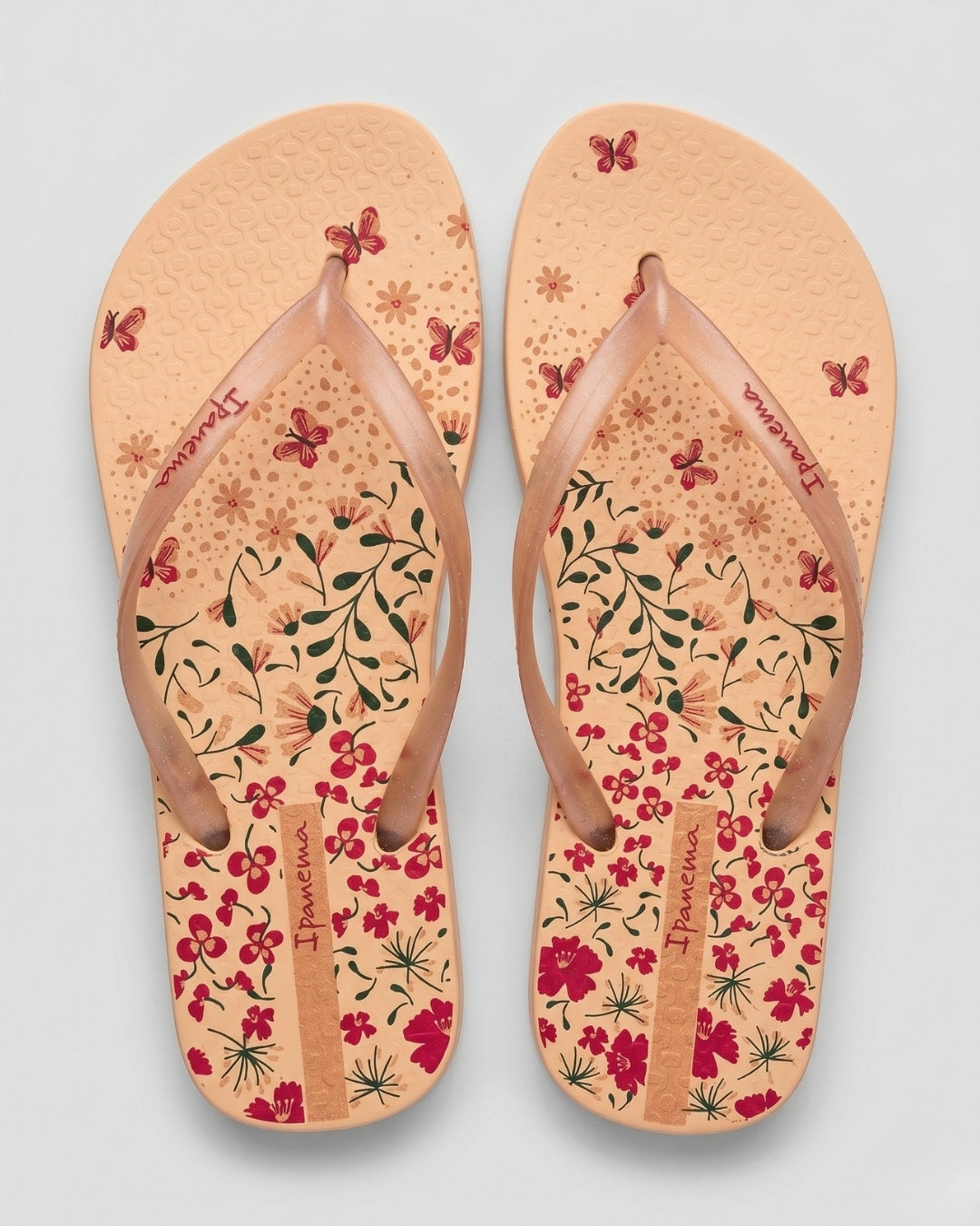 Floral Flip-Flops, Soft Peach-S26-26571
