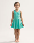 Kids Sleeveless Beach Dress, Soft Teal, C010 trkw