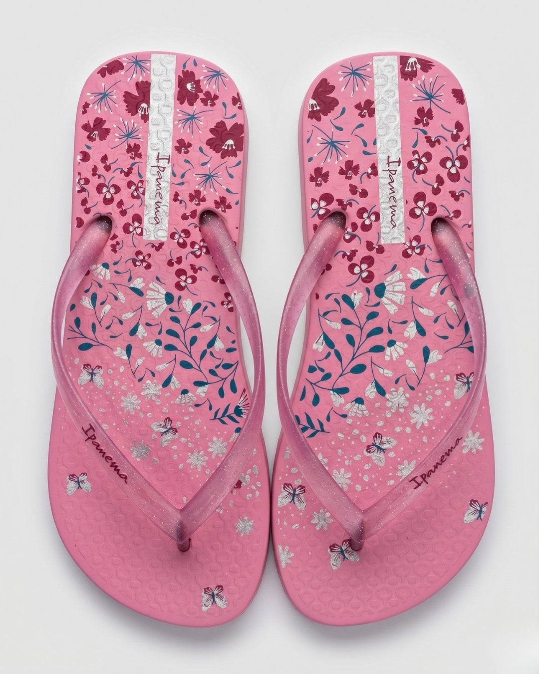 Floral Flip-Flops, Premium Pink-S26-26571