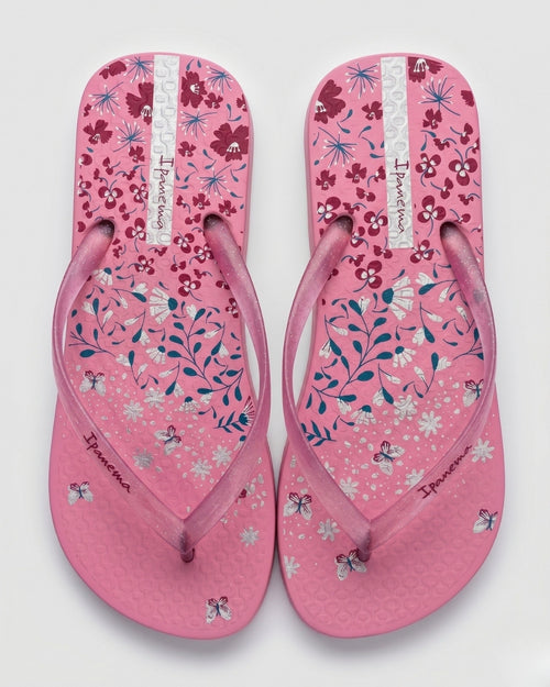 Floral Flip-Flops, Premium Pink-S26-26571