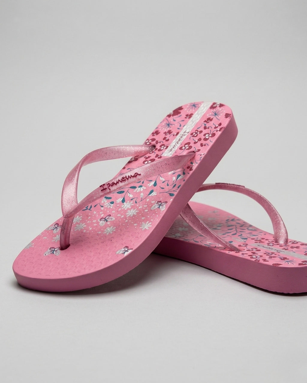 Floral Flip-Flops, Premium Pink-S26-26571