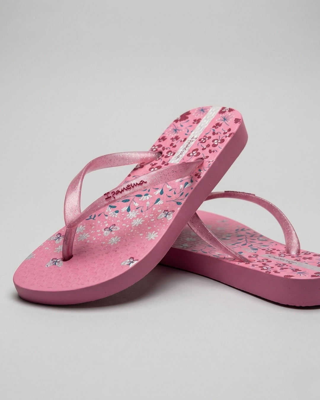 Floral Flip-Flops, Premium Pink-S26-26571