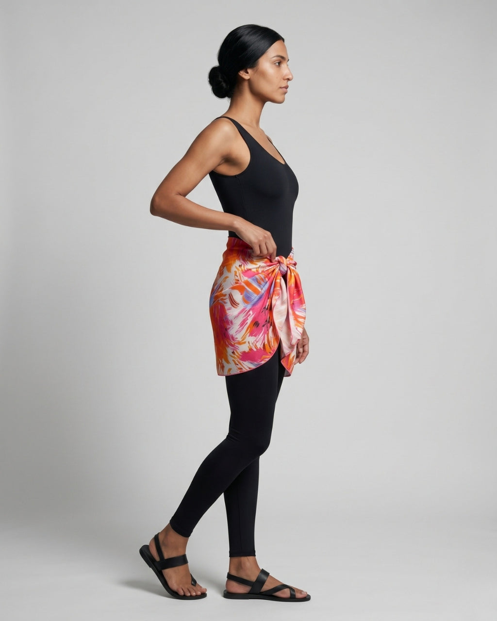 Wrap Skirt Swim Set, Premium Floral-S25-1030