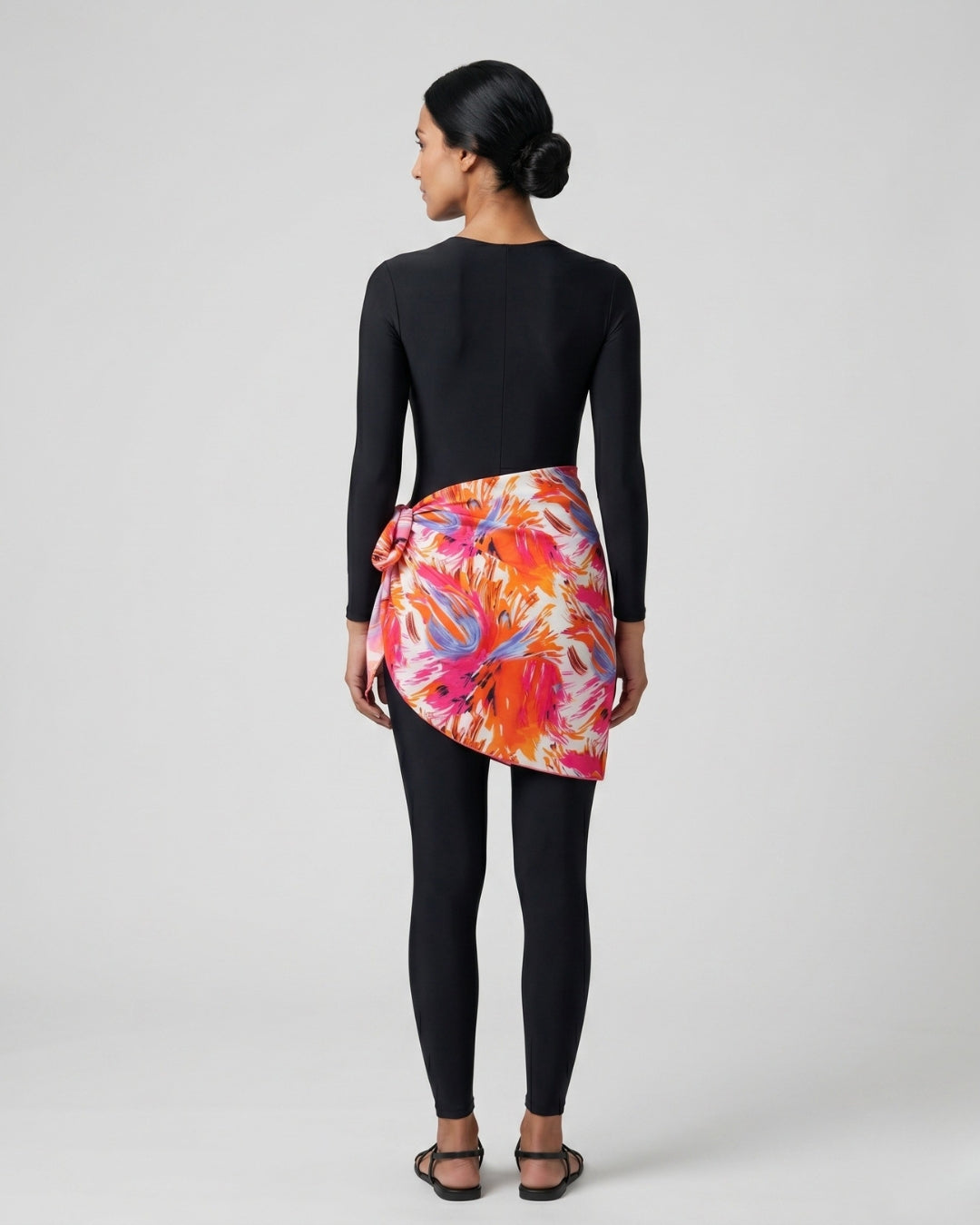 Wrap Skirt Swim Set, Premium Floral-S25-1030