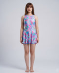 Kids Skirt Swim Set, Soft Tropical Pastel, c003