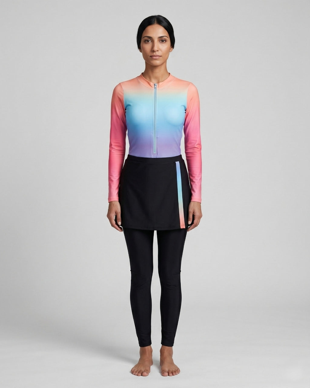 Swim Set.Skirt , Soft Sunset Ombre, 7777