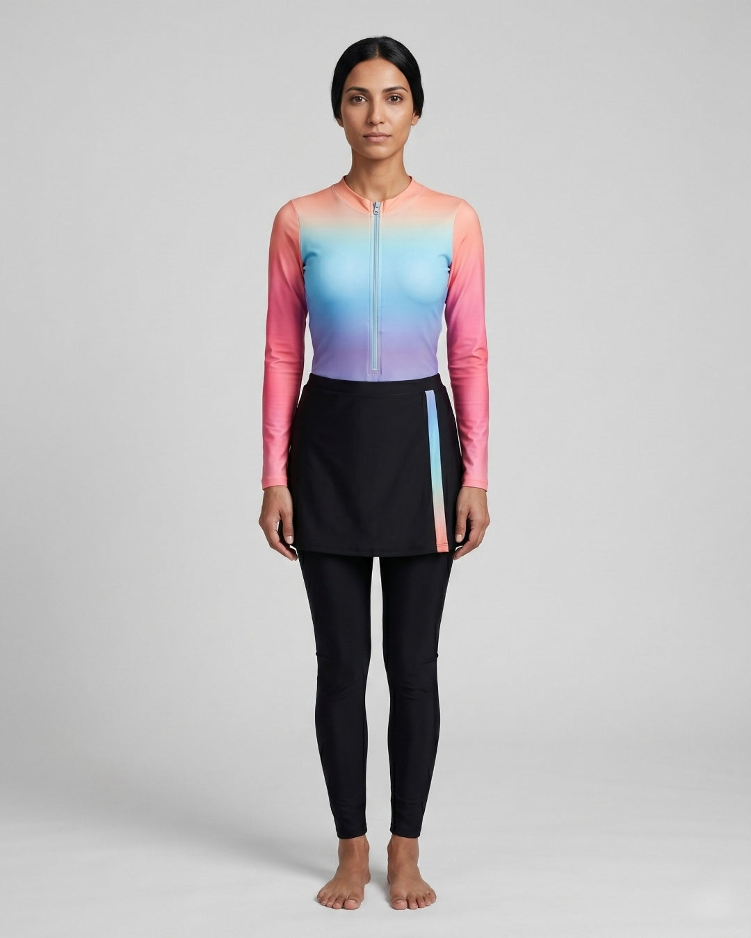 Swim Set.Skirt , Soft Sunset Ombre, 7777