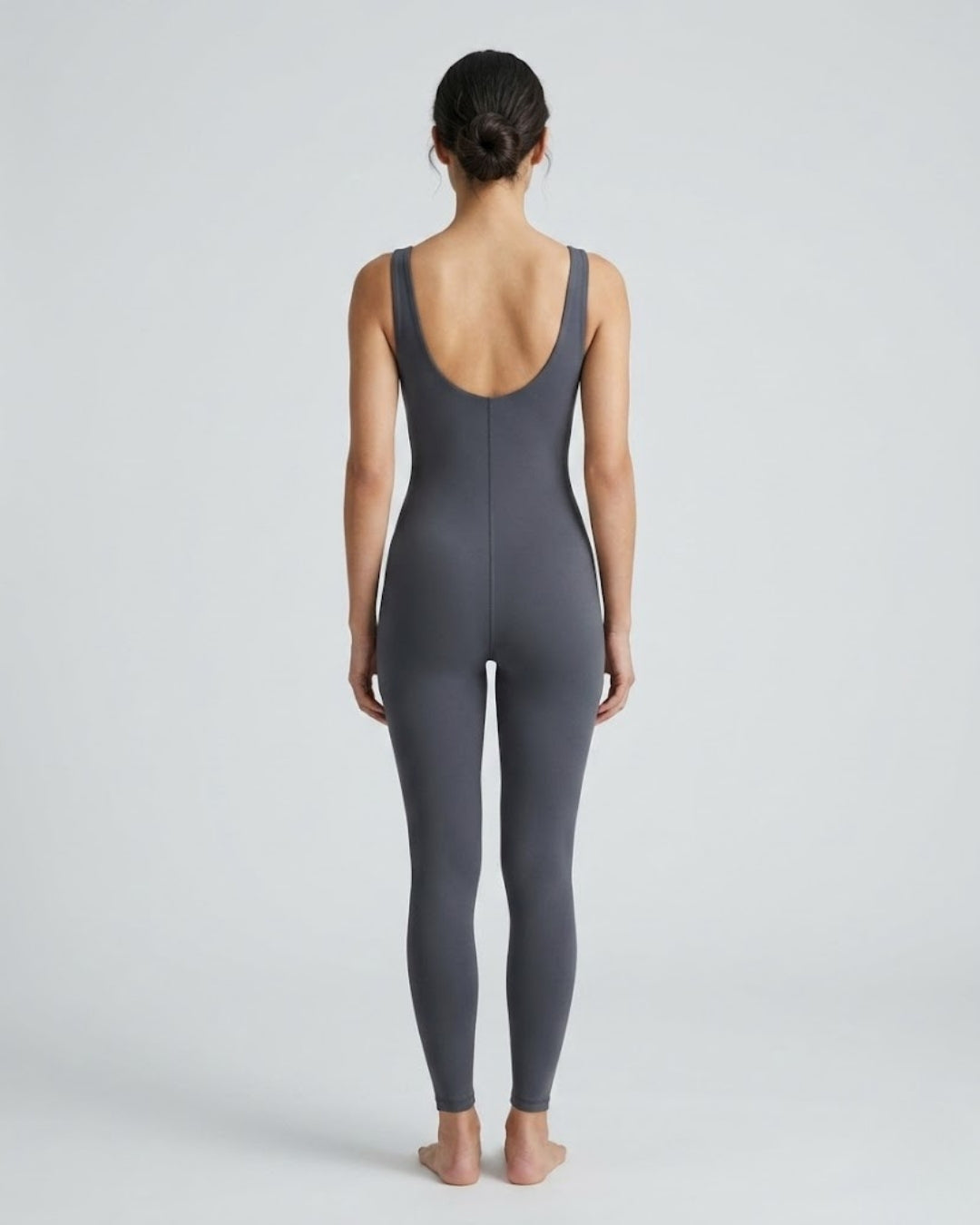 Sleeveless Full-Body Suit, Slate Grey-S25-4300