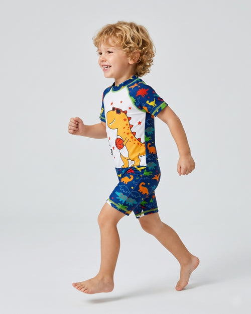 Kids Swim Set, Vibrant Dinosaur Motif, 275W