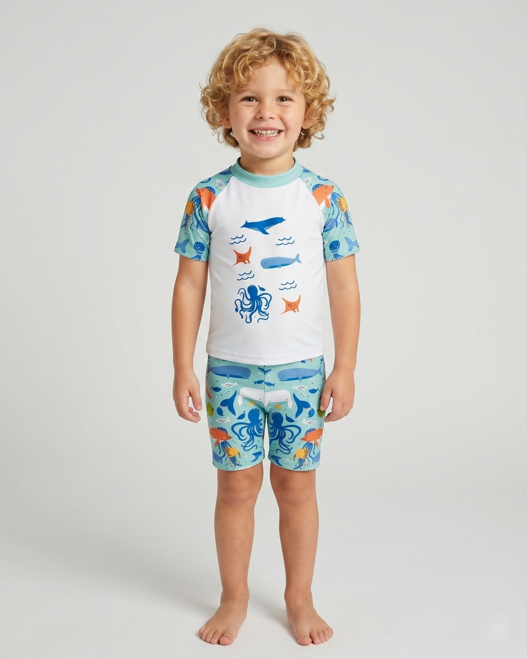 Kids Swim Set, Soft Oceanic Print, 275