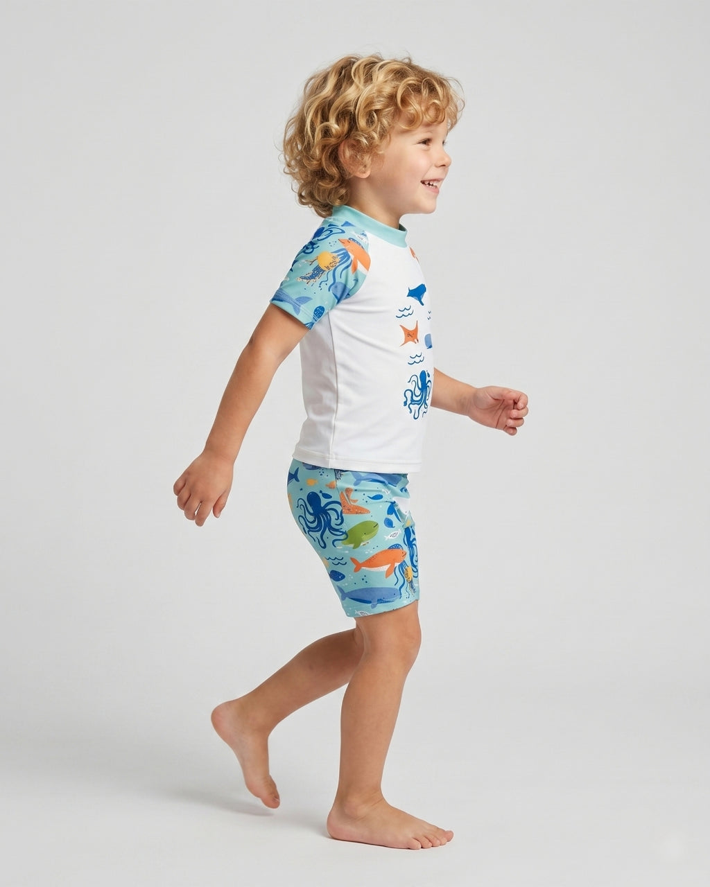 Kids Swim Set, Soft Oceanic Print, 275