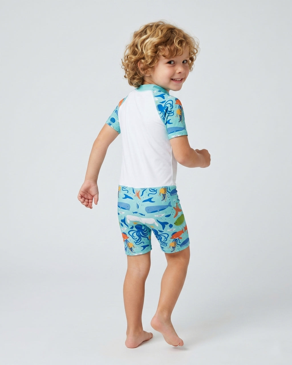 Kids Swim Set, Soft Oceanic Print, 275