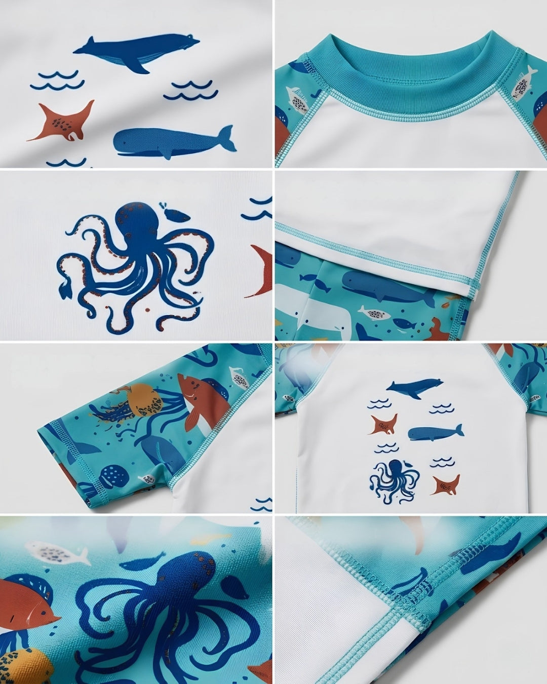 Kids Swim Set, Soft Oceanic Print, 275