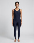Sleeveless Full-Body Suit, Deep Navy-S25-4300