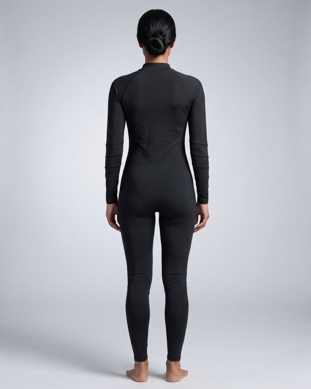Full-Body Swimsuit, Deep Black-S25-2025