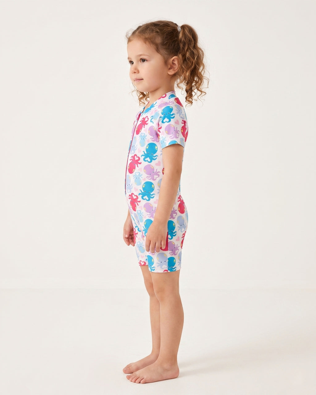 Kids One-Piece Swimsuit, Premium Octopus Motif, C005 W2