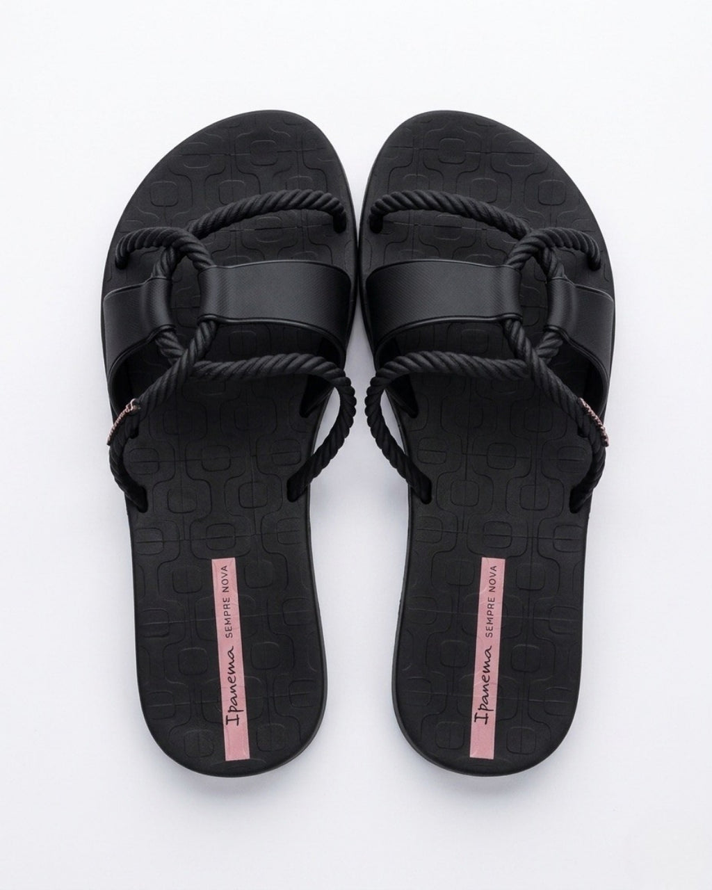 Premium Rope Sandals, Deep Black-S26-27232