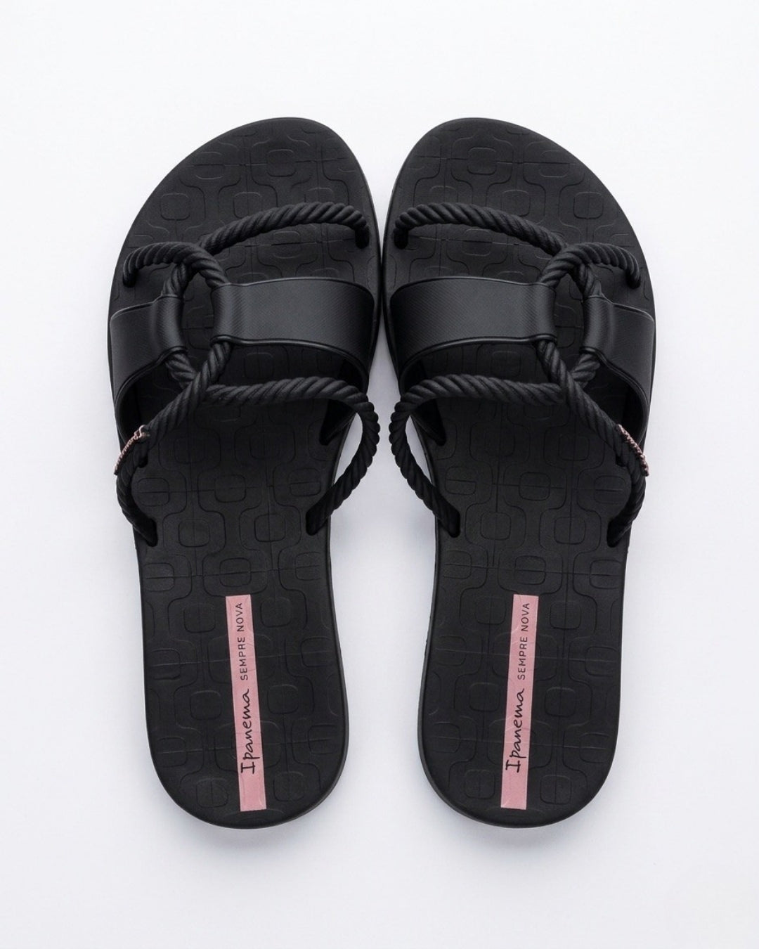 Premium Rope Sandals, Deep Black-S26-27232