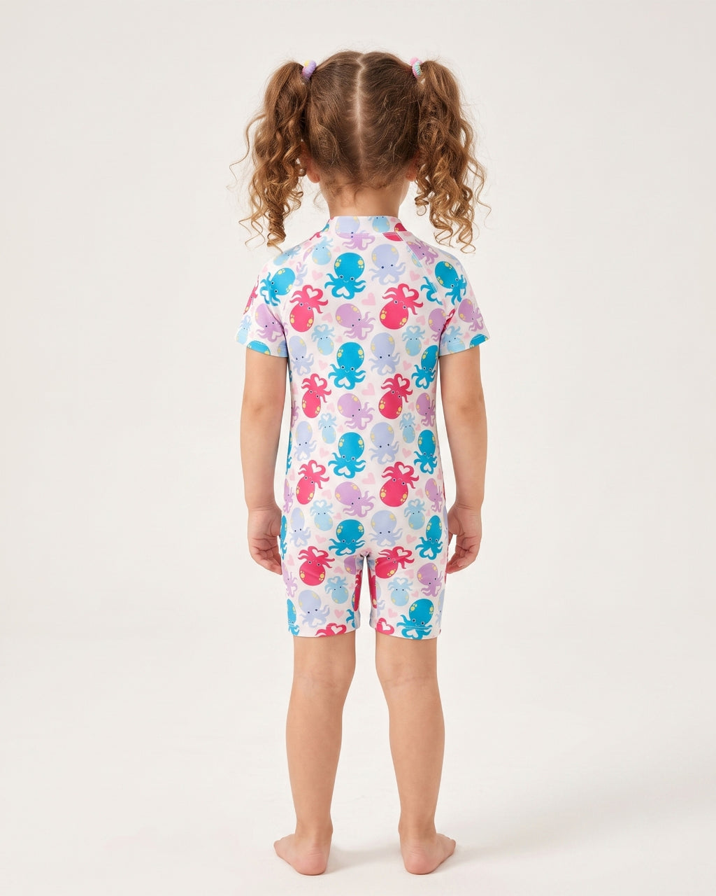 Kids One-Piece Swimsuit, Premium Octopus Motif, C005 W2