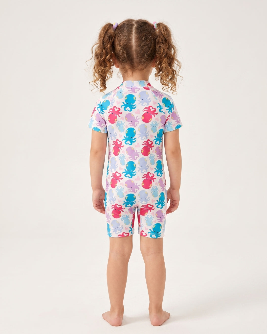 Kids One-Piece Swimsuit, Premium Octopus Motif, C005 W2