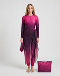 Modest Burqini Set with Matching Bag, Soft Fuchsia Gradient, B005-FUSHIA