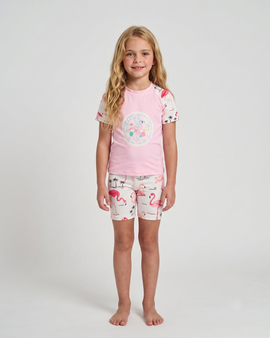 Kids Swim Set, Soft Pink Flamingo, 275
