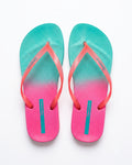 Premium Flip-Flops, Teal & Pink Ombre, 26525