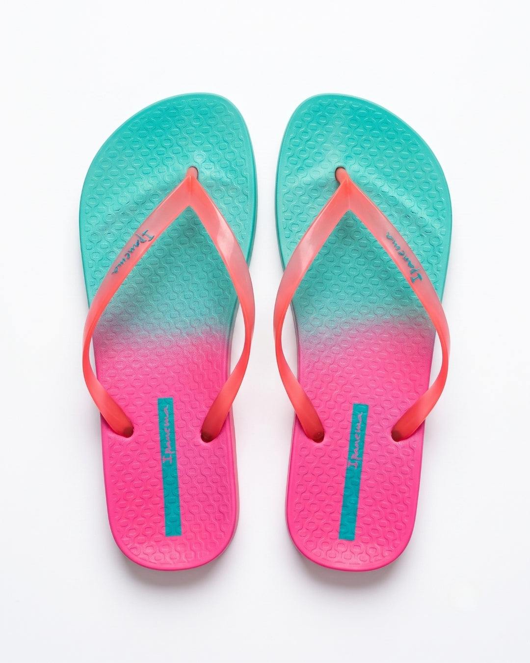 Premium Flip-Flops, Teal & Pink Ombre, 26525