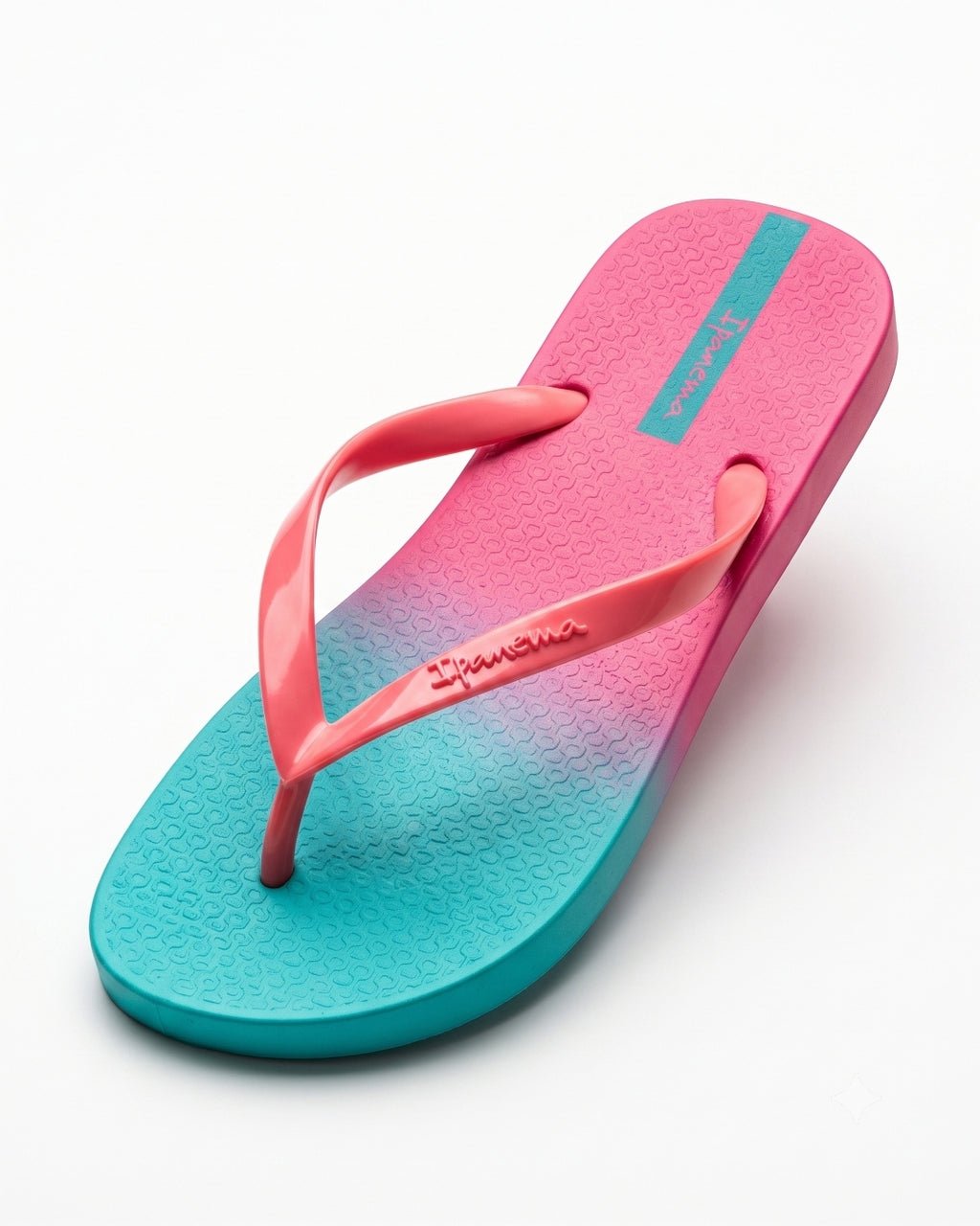 Premium Flip-Flops, Teal & Pink Ombre, 26525