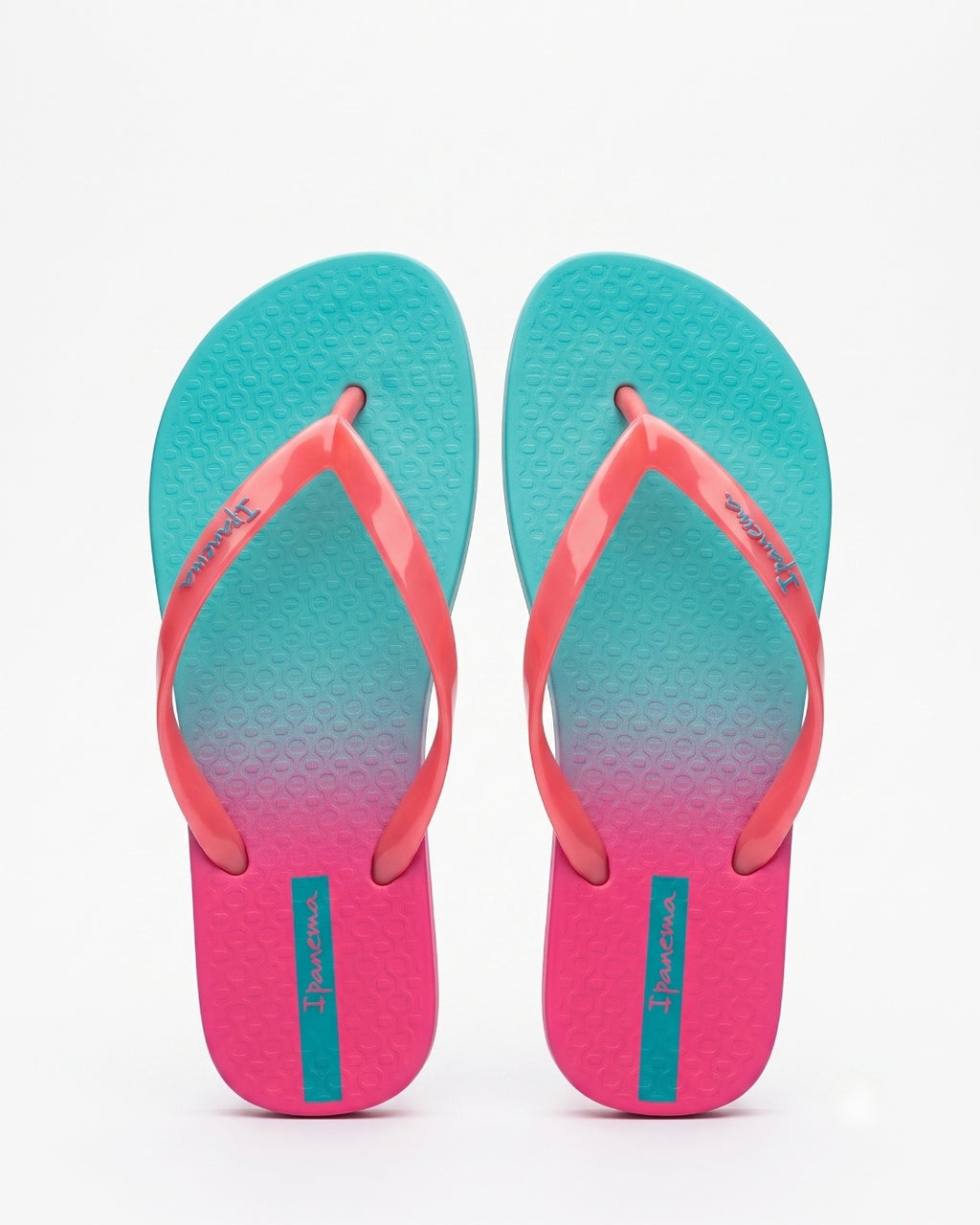 Premium Flip-Flops, Teal & Pink Ombre, 26525