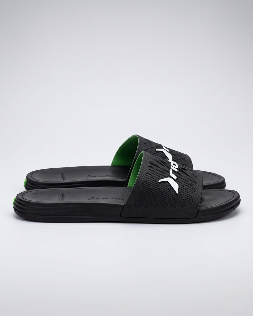Mens Textured Slides, Solid Black-S26-12323