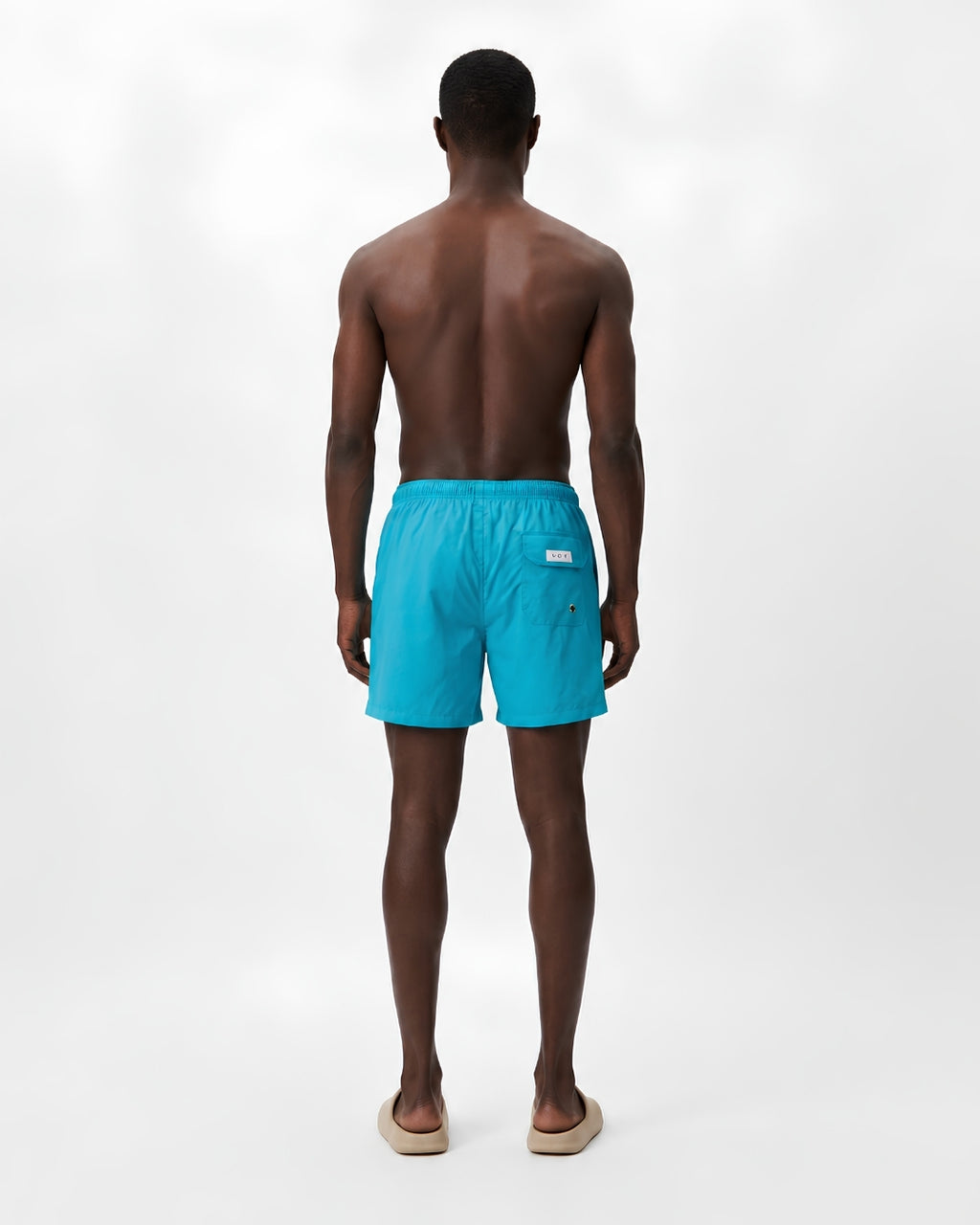 Mens Swim Trunks, Premium Cyan, 30290