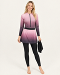 Swim Set, Pink-Burgundy Ombre & Tribon &Skirt-1521/2026