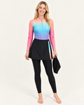 Swim Set, Soft Pastel Ombre & Skirt-7777-black