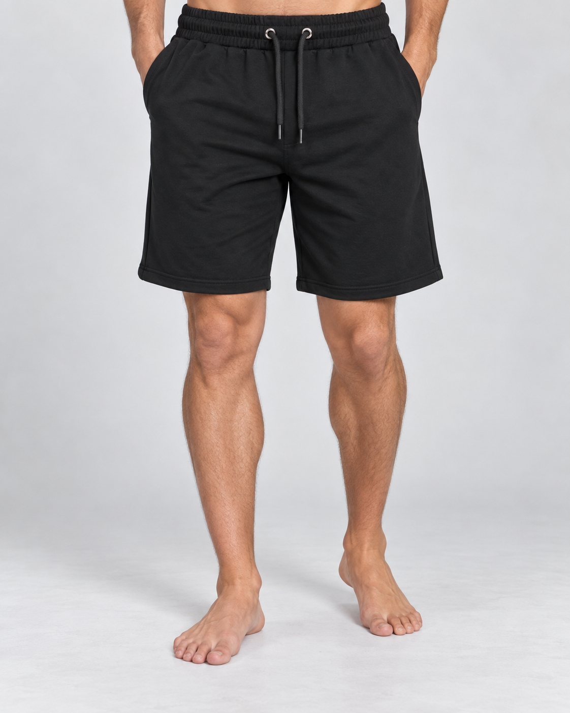 Mens Premium Shorts, Solid Black-1010