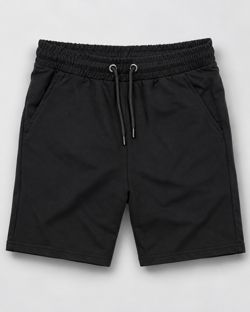 Mens Premium Shorts, Solid Black-1010